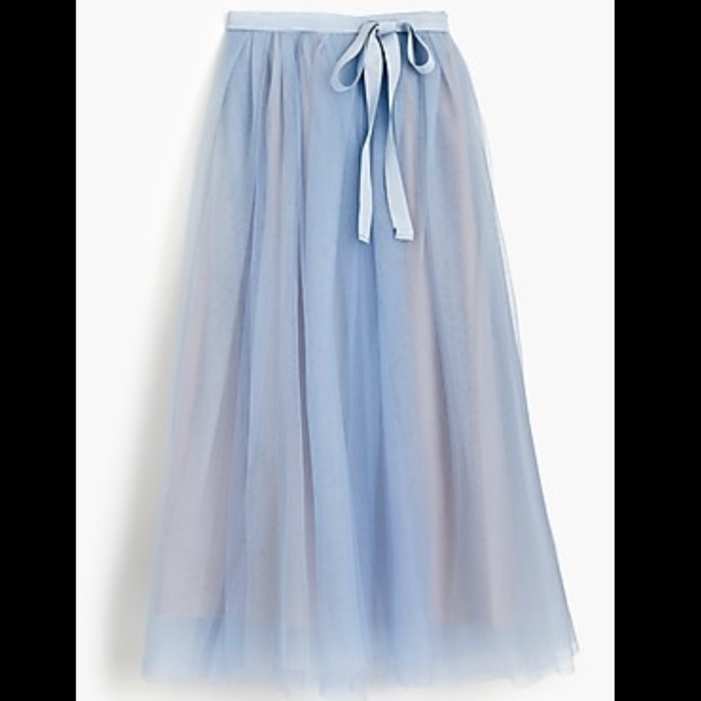 J.Crew Tulle ball skirt w/ sash-H0015-BLUE